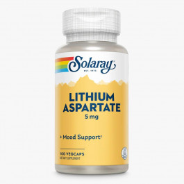 Solaray Lithium Aspartate 5 mg, 100 вегакапсул