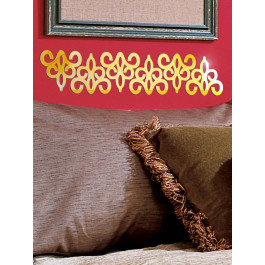 Ваша світлість Дзеркальний настінний акриловий декор наліпка "Дакар" 6 шт. золото (0108)