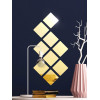 Ваша світлість Дзеркальний настінний акриловий декор наліпка "Квадрати" 9 шт. золото (0083) - зображення 1