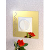 Ваша світлість Дзеркальний настінний акриловий декор рамка наліпка під вимикач №15 золото 1шт. (0143) - зображення 1