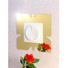 Ваша світлість Дзеркальний настінний акриловий декор рамка наліпка під вимикач №18 золото 1шт. (0146) - зображення 1