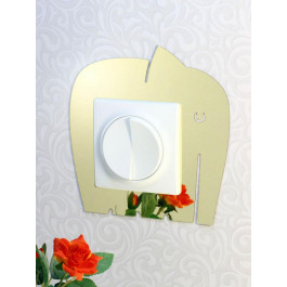 Ваша світлість Дзеркальний настінний акриловий декор рамка наліпка під вимикач №3 золото 1шт. (0131)