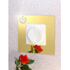 Ваша світлість Дзеркальний настінний акриловий декор рамка наліпка під вимикач №12 золото 1шт. (0140) - зображення 1