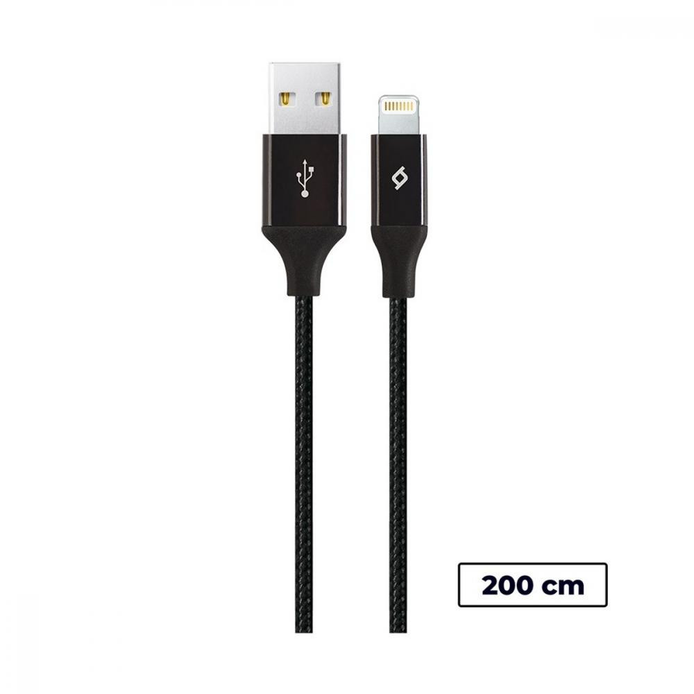 TTEC 2DK19 AlumiCable XL USB 2.0 to Lightning 2m Black (2DK19S) - зображення 1