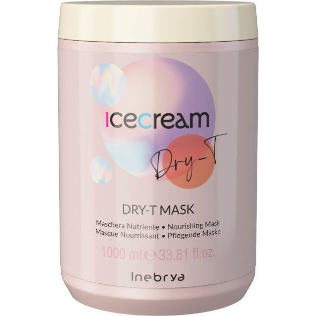 Inebrya Зволожуюча маска  Dry-T Mask для сухого, кучерявого та пошкодженого волосся 1000 мл (8008277263274) - зображення 1