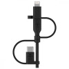 Belkin Boost Charge Universal USB to USB-C/Lightning/Micro USB 1m Black (CAC001bt1MBK) - зображення 4
