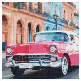STRATEG Алмазная мозаика «Розовое авто Гаваны», 50х50 см (GA0007)