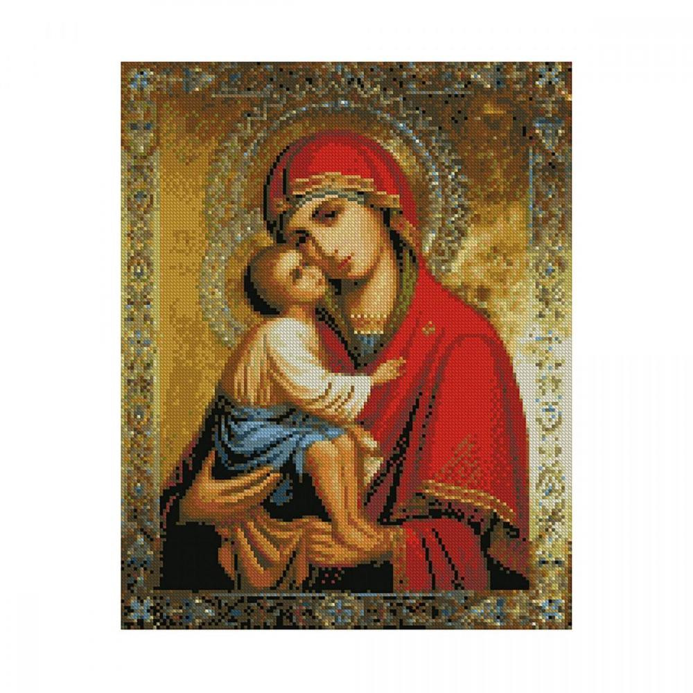 STRATEG Алмазная мозаика  «Донская икона Божей Матери», 40х50 см FA10375 - зображення 1
