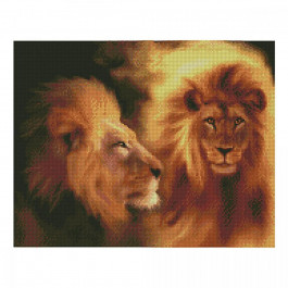 STRATEG Алмазная мозаика  «Величественный лев», 40х50 см FA11358
