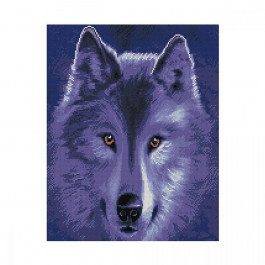 STRATEG Алмазная мозаика  «Волчица в лунном сиянии», 40х50 см FA20174