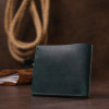SHVIGEL Вінтажне шкіряне портмоне  16435 зелене - зображення 8