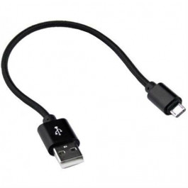DENGOS USB Type-A - MicroUSB 0.25m Black (NTK-M-SHRT-BLACK)