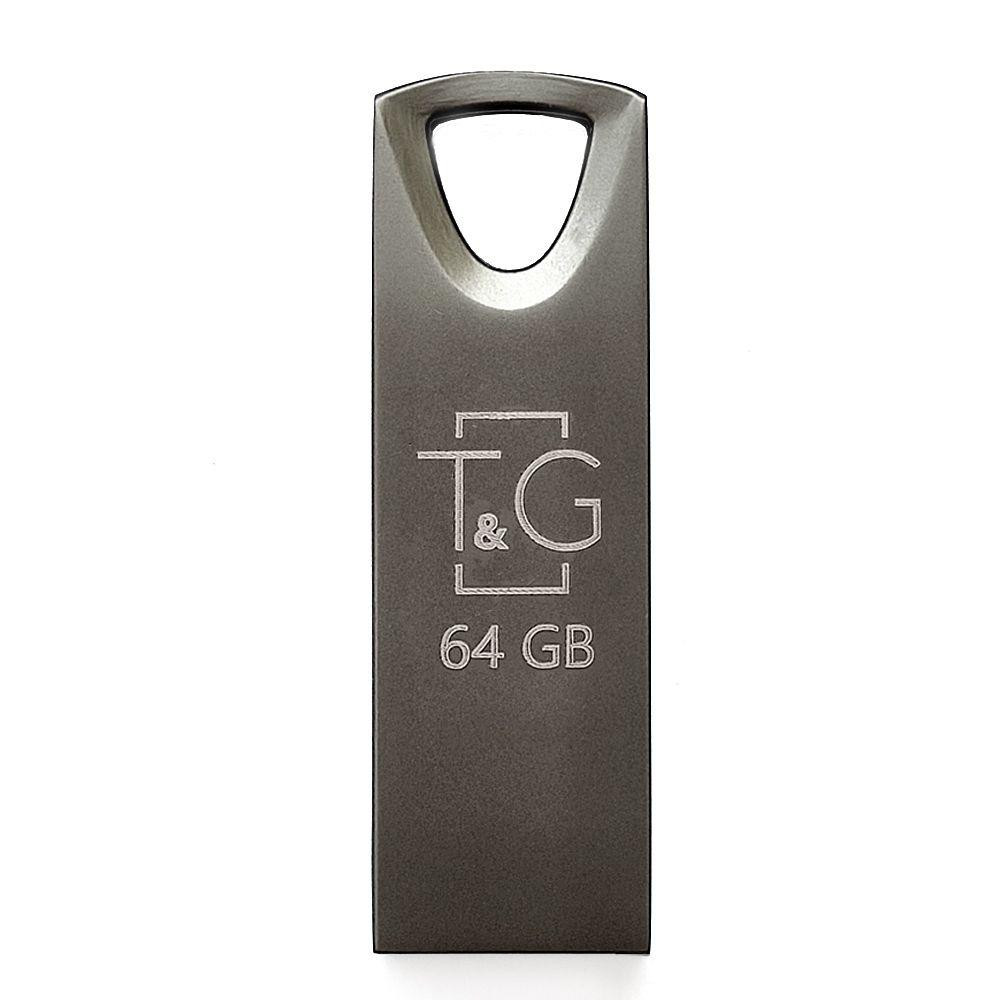T&G 64 GB Metal Series USB 2.0 Black (TG117BK-64G) - зображення 1
