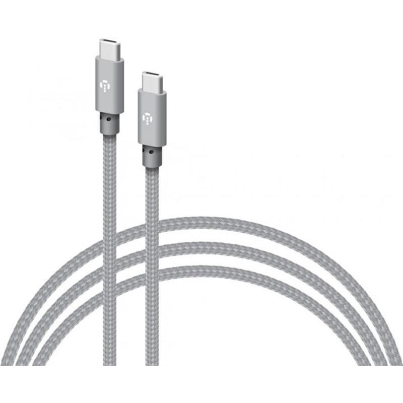 Intaleo CBGNYTT1 USB Type-C to USB Type-C 60W 1m Grey (1283126559501) - зображення 1