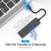 Vention 4-Port Micro USB 0,15m Black(TGKBB) - зображення 4