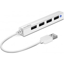 Speed-Link Snappy Slim USB Hub 4-Port White (SL-140000-WE)