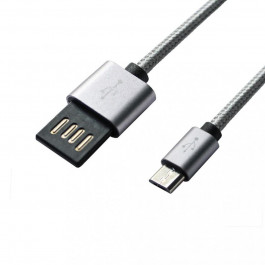 Grand-X USB - Micro USB Cu 2.1A Grey/Black 1m (FM02)