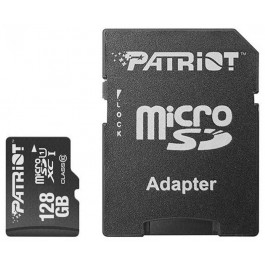 PATRIOT 128 GB microSDXC UHS-I + SD adapter PSF128GMCSDXC10