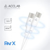 ACCLAB PwrX  USB Type-C to USB Type-C 60W 1.2m White (1283126559563) - зображення 2