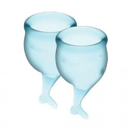 Satisfyer Набор менструальных чаш Satisfyer Feel Secure (light blue), 15мл и 20мл, мешочек для хранения