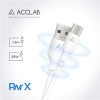 ACCLAB PwrX USB to USB Type-C 30W 1.2m White (1283126559532) - зображення 2