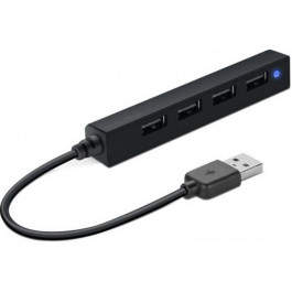 Speed-Link Snappy Slim USB Hub 4-Port Black (SL-140000-BK)