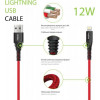 Intaleo CBRNYL1 USB 2.0 to Lightning 1.2m Red (1283126559471) - зображення 2