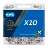 KMC Цепь  X10 10 скоростей с замком 114 звеньев серебристый/черный - зображення 1