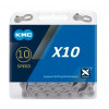 KMC Цепь  X10 10 скоростей с замком 114 звеньев серебристый/черный - зображення 2