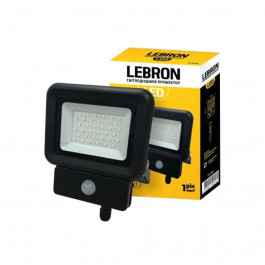 Lebron Прожектор світлодіодний з датчиком  LF-30S, 30W, 2400Lm, 6500К (17-12-30)