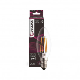 Velmax LED Filament C37 6W E14 4100K	(21-42-22)