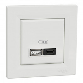 Schneider Electric Asfora USB 3А A+C 45Вт Біла (EPH2700421)