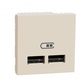   Schneider Electric Unica New 2xUSB 2.1А бежевая (NU341844)