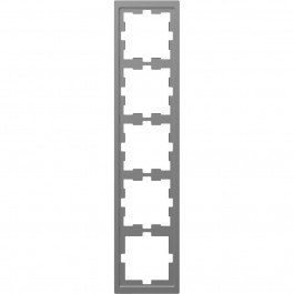 Schneider Electric Пятерная рамка Merten D-Life Нержавеющая сталь (MTN4050-6536)