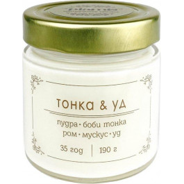 Plamis Свічка ароматична соєва  Тонка і уд 190 г 35 годин (AB-200-33)