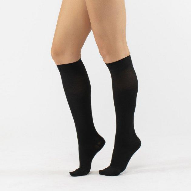 Ortenza Компресійні медичні шкарпетки підколінні  з закритими пальцями клас 2 Чорні 5201-К ORT розмір 6 (200 - зображення 1