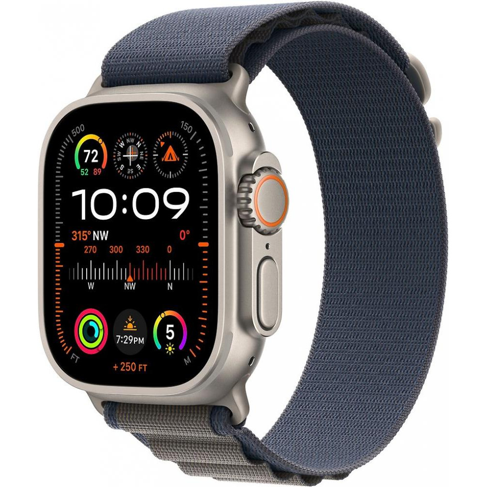 Apple Watch Ultra 2 GPS + Cellular 49mm Titanium Case with Blue Alpine Loop - Large (MREQ3/MRFD3) - зображення 1