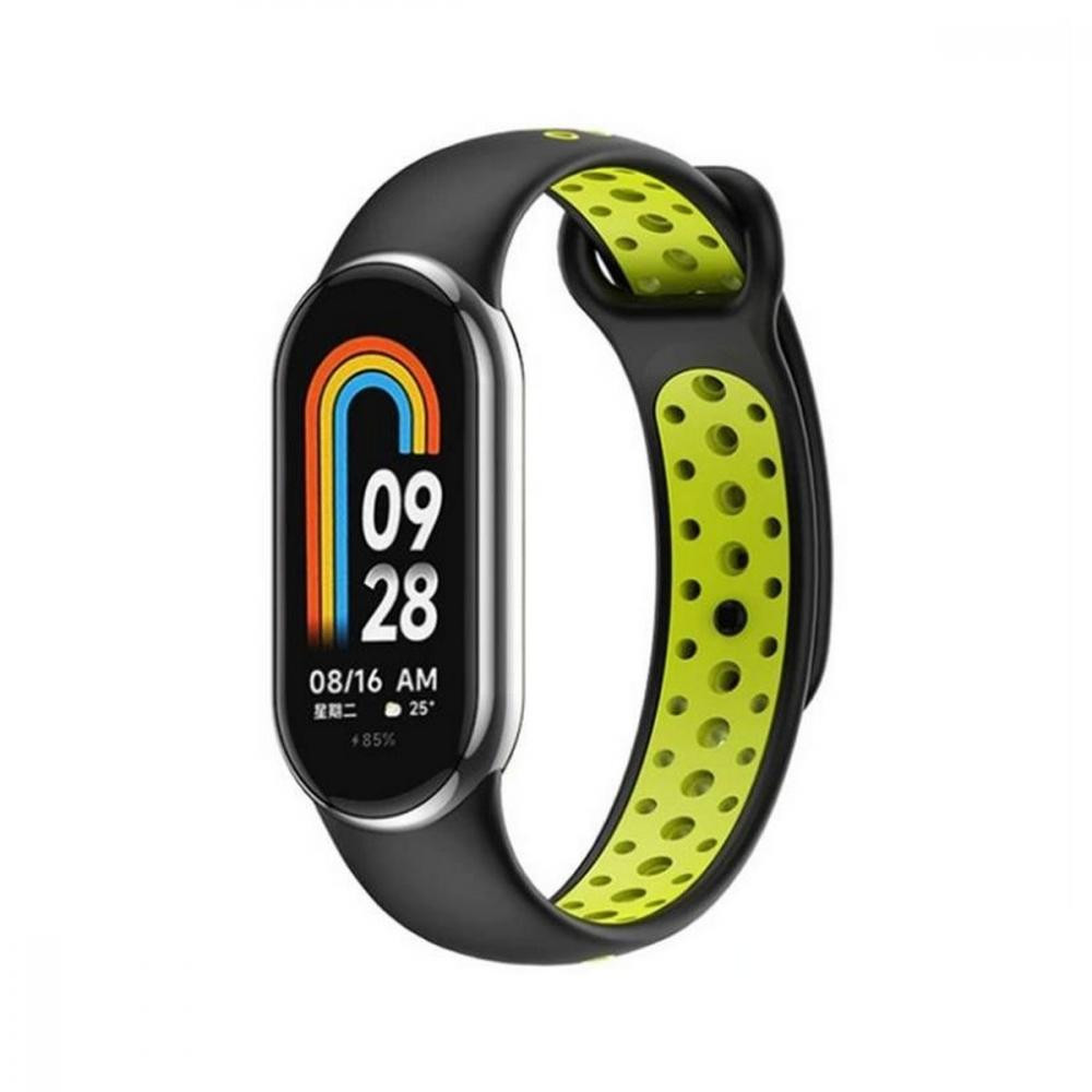 BeCover Ремінець Vents Style  для Xiaomi Mi Smart Band 8 Black-Green (709416) - зображення 1