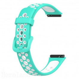 BeCover Ремінець Vents Style  для Huawei Band 7/Honor Band 7 Turquoise-White (709444)