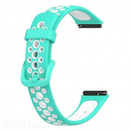   BeCover Ремінець Vents Style  для Huawei Band 7/Honor Band 7 Turquoise-White (709444)