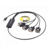 Viewcon USB 2.0 to 4хCOM 1.4m Black (VE671) - зображення 3
