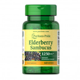   Puritan's Pride Elderberry Sambucus 1250 mg 60 капсул