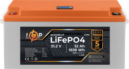 LogicPower LiFePO4 48V (51,2V) - 32 Ah 1638Wh BMS 60A/30А пластик LCD (24082)