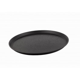 One Chef Таця кругла чорна з візерунком  40.5 см (201209)