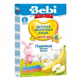 Bebi Premium Молочная каша Пшеница, яблоко, банан 250 гр
