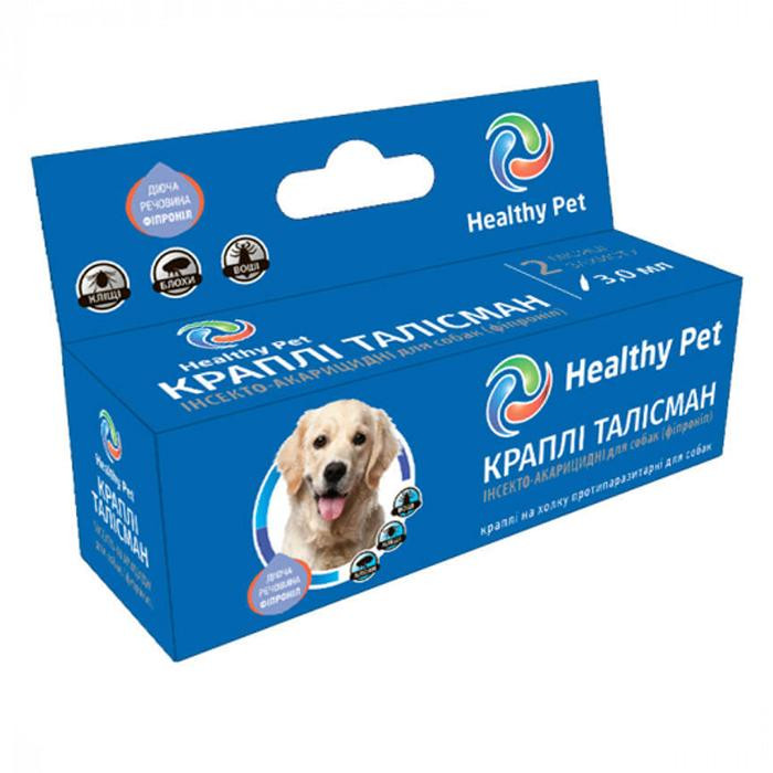 Healthy Pet Талісман Протипаразитарні краплі від бліх та кліщів для собак вагою 20-40 кг 1 піпетка (209141) - зображення 1