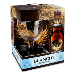 Grimbergen Пиво  Blanche світле 3*0,33 л + келих, 1 шт (4820250943287)