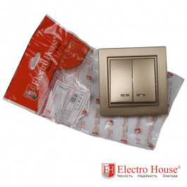 Electro House с подсветкой двойной Enzo Золотой (EH-2184-LG)