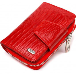CANPELLINI Жіночий гаманець червоного кольору з натуральної шкіри з тисненням із монетницею  (2421731)