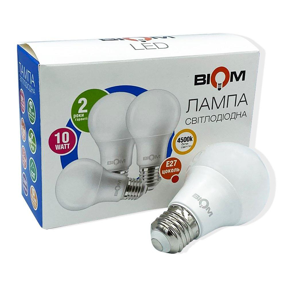 Biom LED BT-510 A60 10W E27 4500К матовая - зображення 1